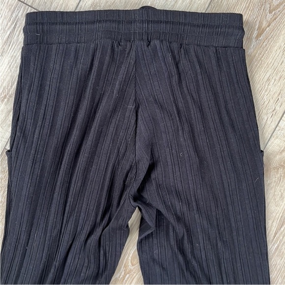 LNA Noma Drawstring Black Pants With Grommet and Ribbed Detail - Picture 8 of 12